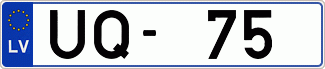 Auto numura zīme UQ75