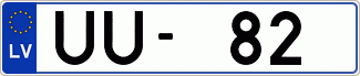 Auto numura zīme UU82