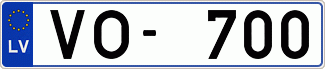 Auto numura zīme VO700