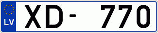 Auto numura zīme XD770