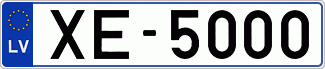 Auto numura zīme XE5000