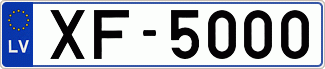 Auto numura zīme XF5000