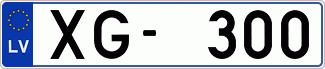 Auto numura zīme XG300