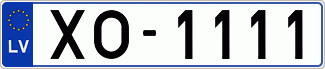 Auto numura zīme XO1111