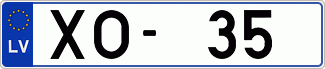 Auto numura zīme XO35