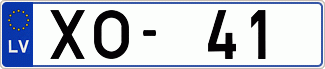 Auto numura zīme XO41