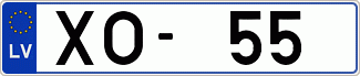 Auto numura zīme XO55