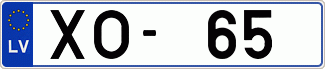 Auto numura zīme XO65