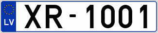 Auto numura zīme XR1001