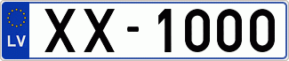 Auto numura zīme XX1000
