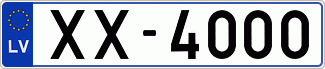 Auto numura zīme XX4000