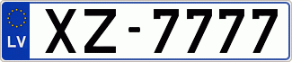 Auto numura zīme XZ7777