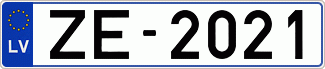 Auto numura zīme ZE2021