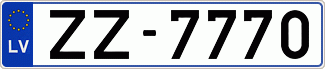 Auto numura zīme ZZ7770