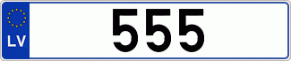 Auto numura zīme 555