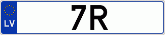 Auto numura zīme 7R