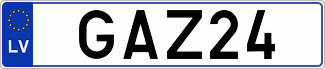 Auto numura zīme GAZ24