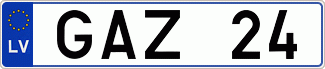 Auto numura zīme GAZ 24