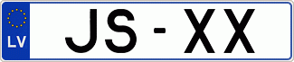 Auto numura zīme JS-XX