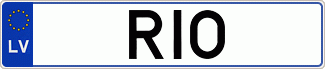 Auto numura zīme RIO