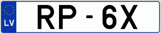 Auto numura zīme RP-6X
