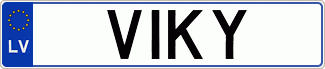 Auto numura zīme VIKY