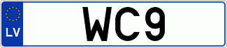 Auto numura zīme WC9