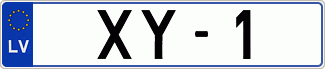 Auto numura zīme XY-1