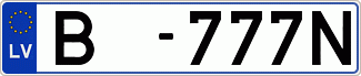 Auto numura zīme B777N