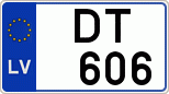 Auto numura zīme DT606