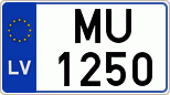 Auto numura zīme MU1250