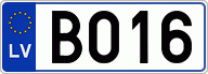 Auto numura zīme BO16