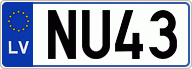 Auto numura zīme NU43