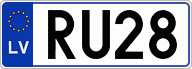 Auto numura zīme RU28