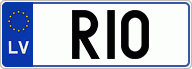 Auto numura zīme RIO