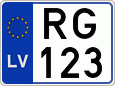 Auto numura zīme RG123