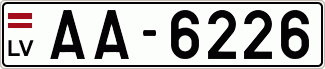 Auto numura zīme AA6226