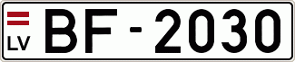 Auto numura zīme BF2030