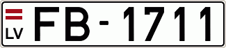 Auto numura zīme FB1711