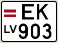 Auto numura zīme EK903