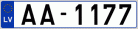 Auto numura zīme AA1177