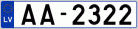 Auto numura zīme AA2322