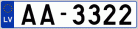 Auto numura zīme AA3322