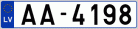 Auto numura zīme AA4198
