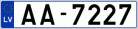 Auto numura zīme AA7227