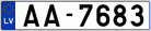 Auto numura zīme AA7683