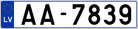 Auto numura zīme AA7839