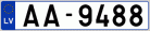 Auto numura zīme AA9488