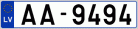 Auto numura zīme AA9494