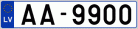 Auto numura zīme AA9900
